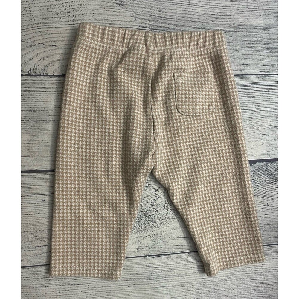 Janie & Jack Tan Houndstooth Baby Boy Shirt & Pants Clothes Set, Size 3-6 months - Picture 7 of 7